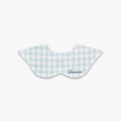 Picnic Gingham Winglet Bib in Blue