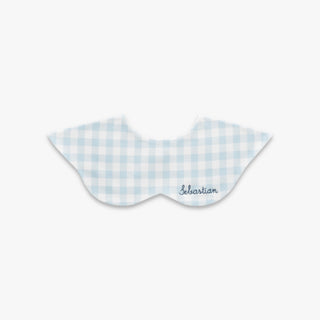 Picnic Gingham Winglet Bib in Blue