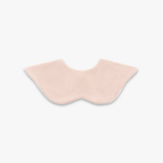 Winglet Bib in Solid Pink with White Trim