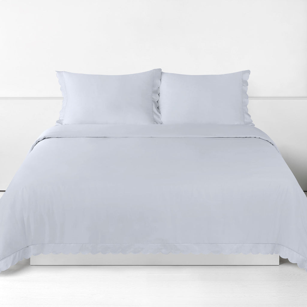 Scalloped Starlight Full/Queen Duvet in Blue