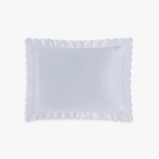 Scalloped Starlight Standard Pillow Case Set in Blue backside