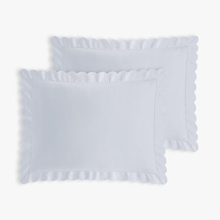 Scalloped Starlight Standard Pillow Case Set in Blue