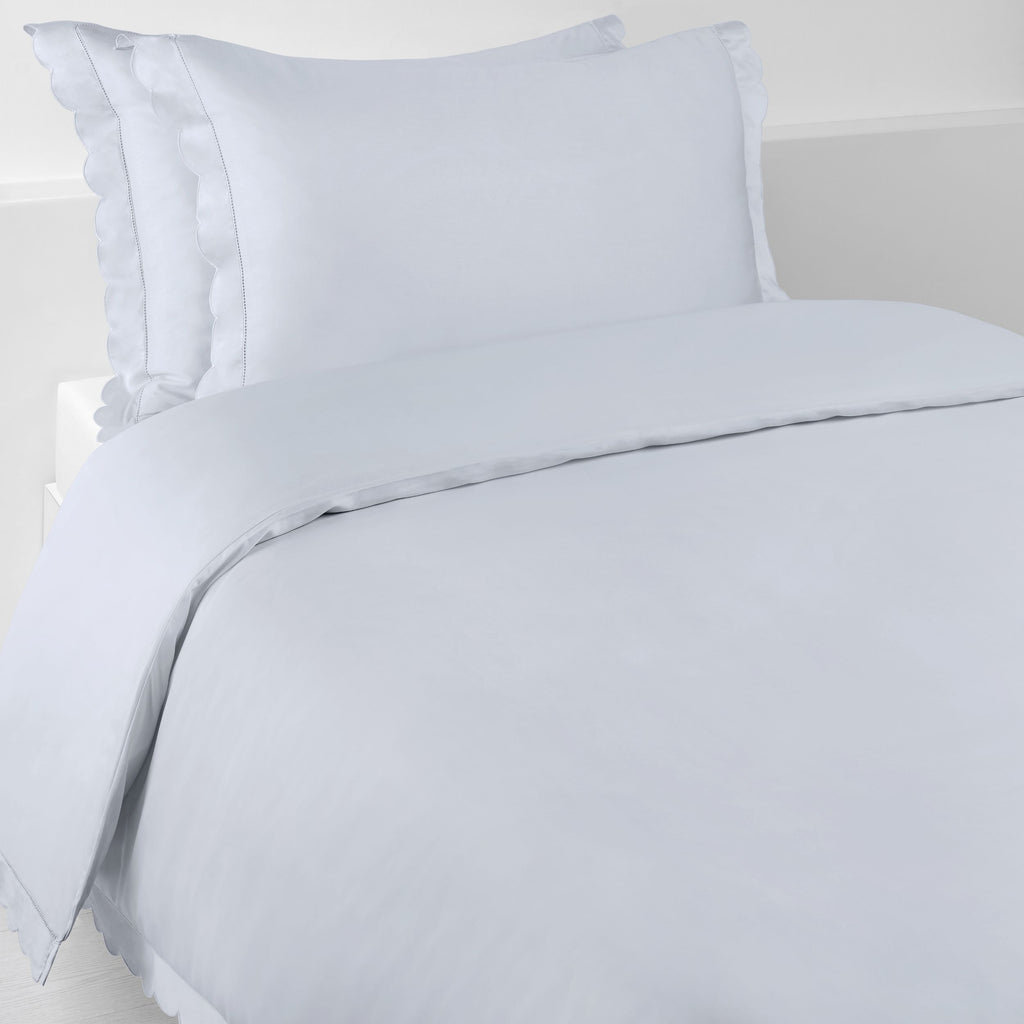 Personalize Me: Scalloped Starlight Twin Duvet Set in Blue