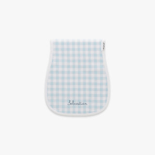 Picnic Gingham Burp Cloth in Blue