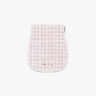 Picnic Gingham Burp Cloth In Pink