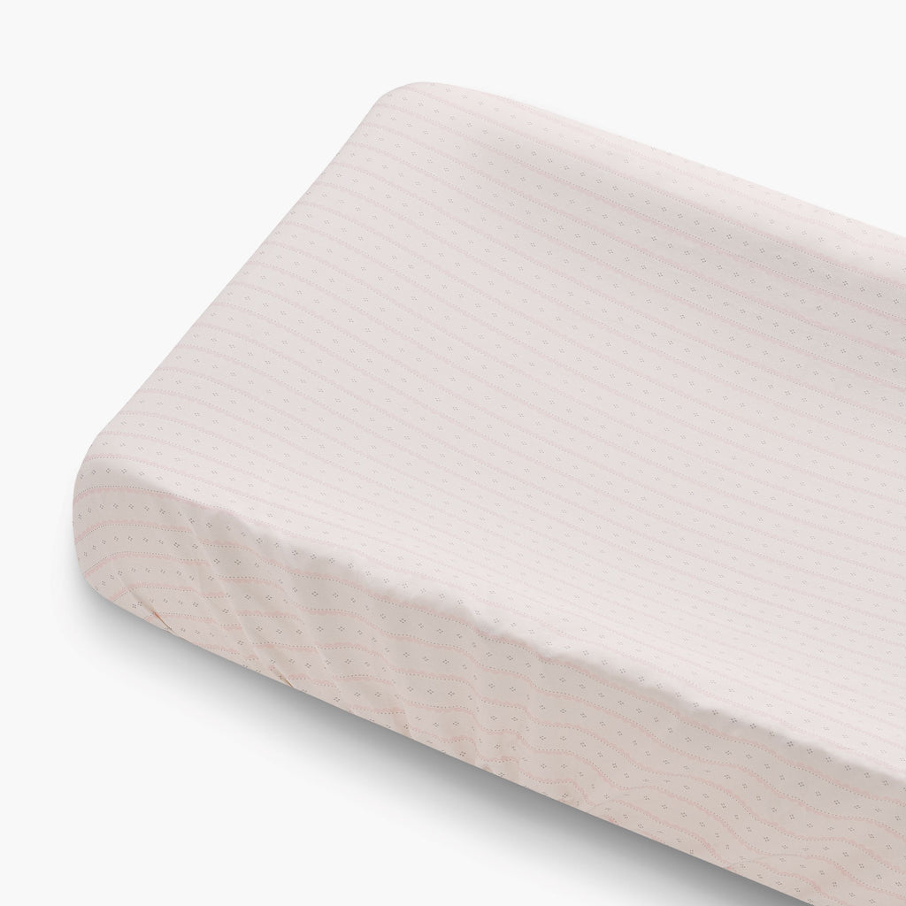 Petal Scallops Changing Pad Cover in Pink