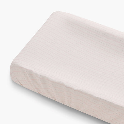 Petal Scallops Changing Pad Cover in Pink
