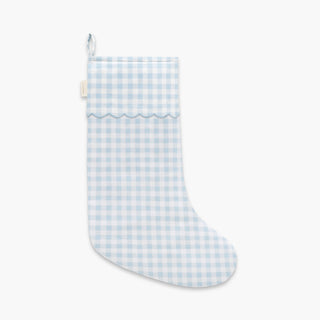 Christmas Stocking in Blue  Gingham 