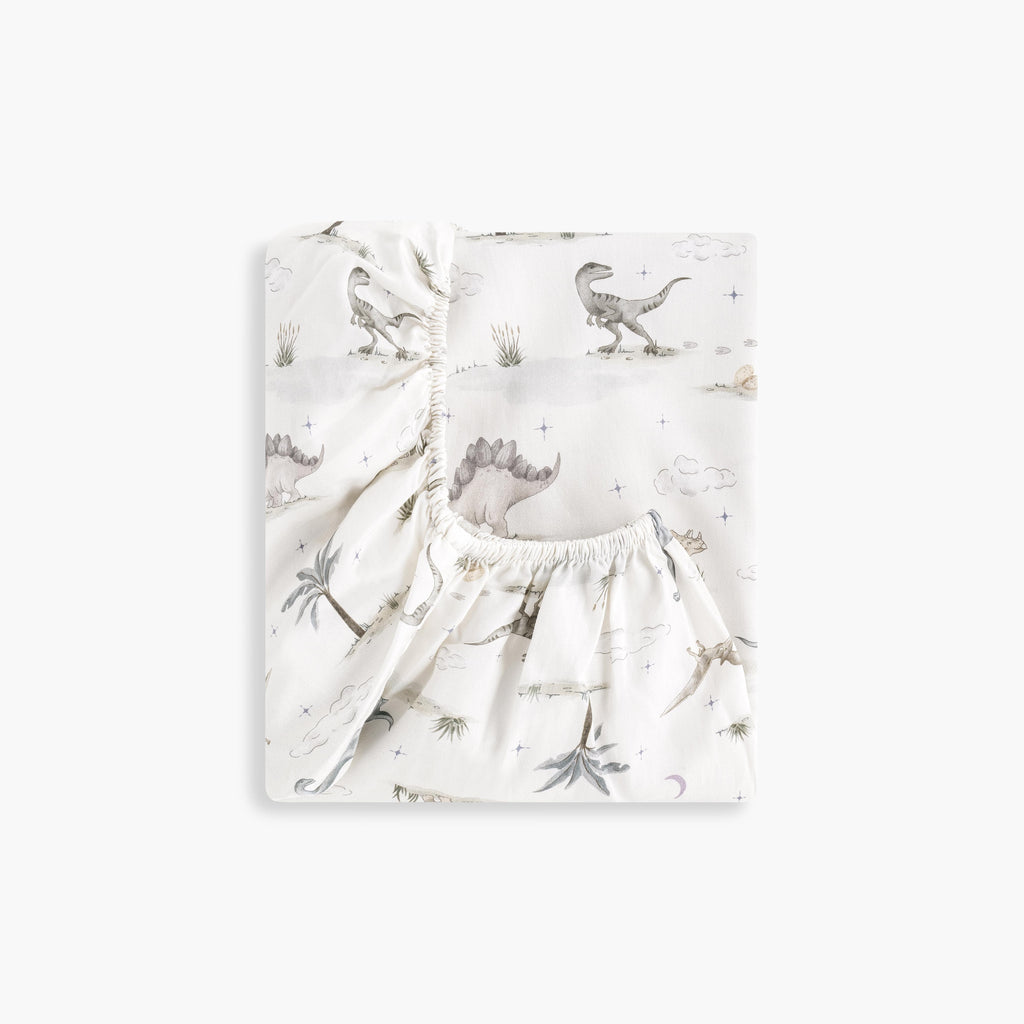 Dino Dreams Crib Sheet  in Sage