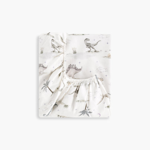 Dino Dreams Crib Sheet  in Sage