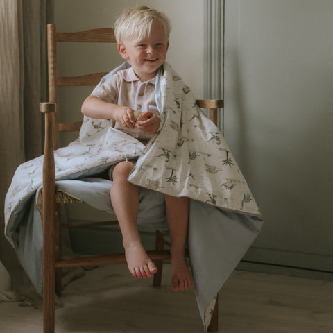 Dino Dreams Toddler Duvet - Sage
