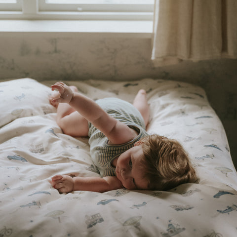 Dino Dreams Toddler Duvet - Sage