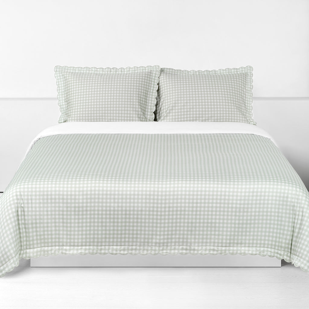Picnic Gingham Full Queen Duvet in Green