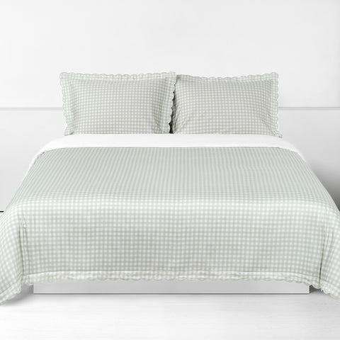 Picnic Gingham Full Queen Duvet in Green