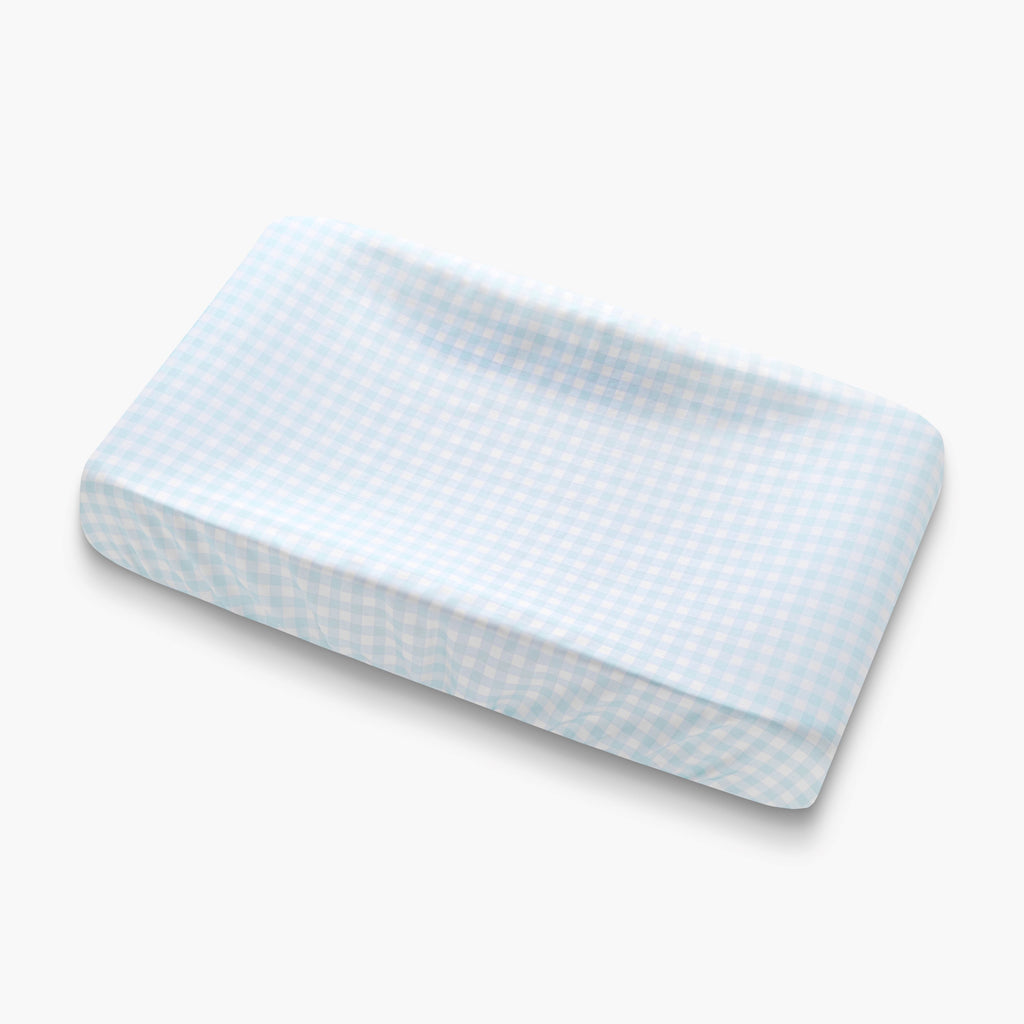Picnic Gingham Changing Mat in Blue