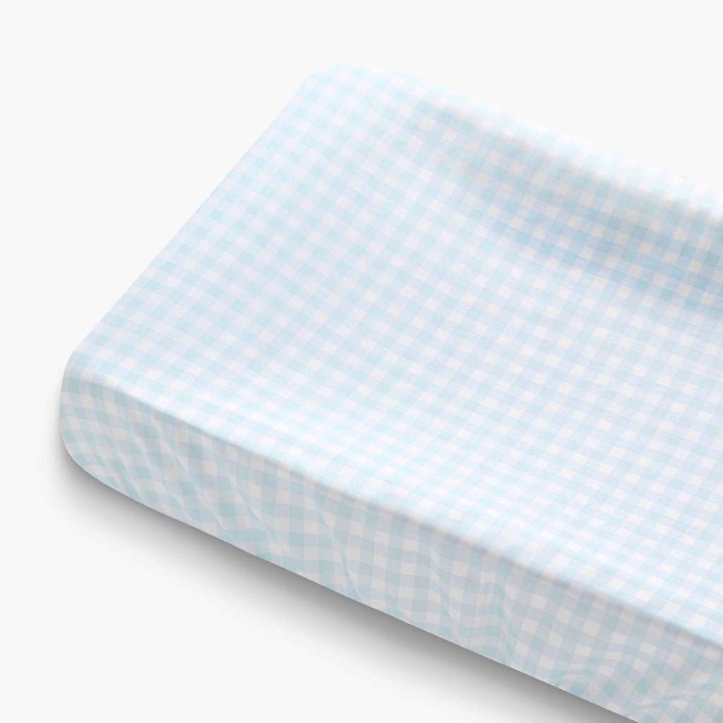 Picnic Gingham Changing Mat in Blue