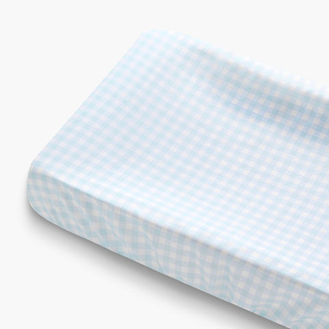 Picnic Gingham Changing Mat in Blue