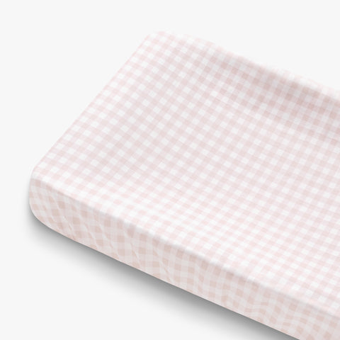 Picnic Gingham Changing Mat in Pink