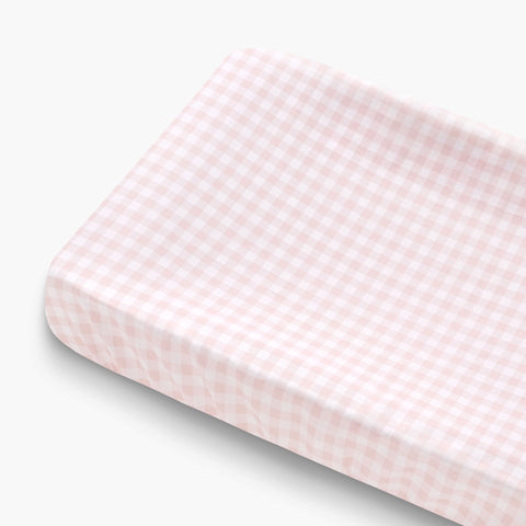 Picnic Gingham Changing Mat in Pink