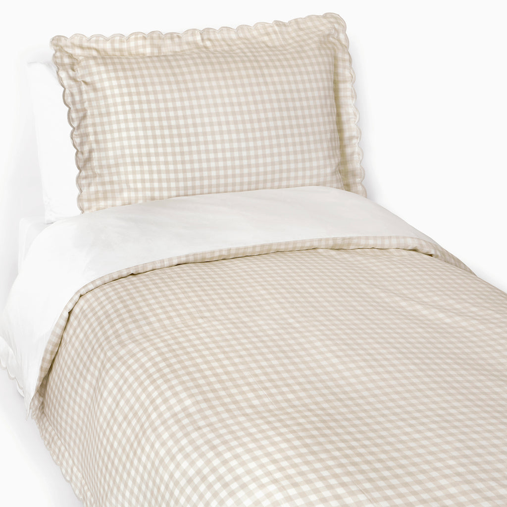Personalize Me: Picnic Gingham Twin Set in Beige