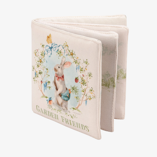 Children's book with a rabbit illustration on a white background