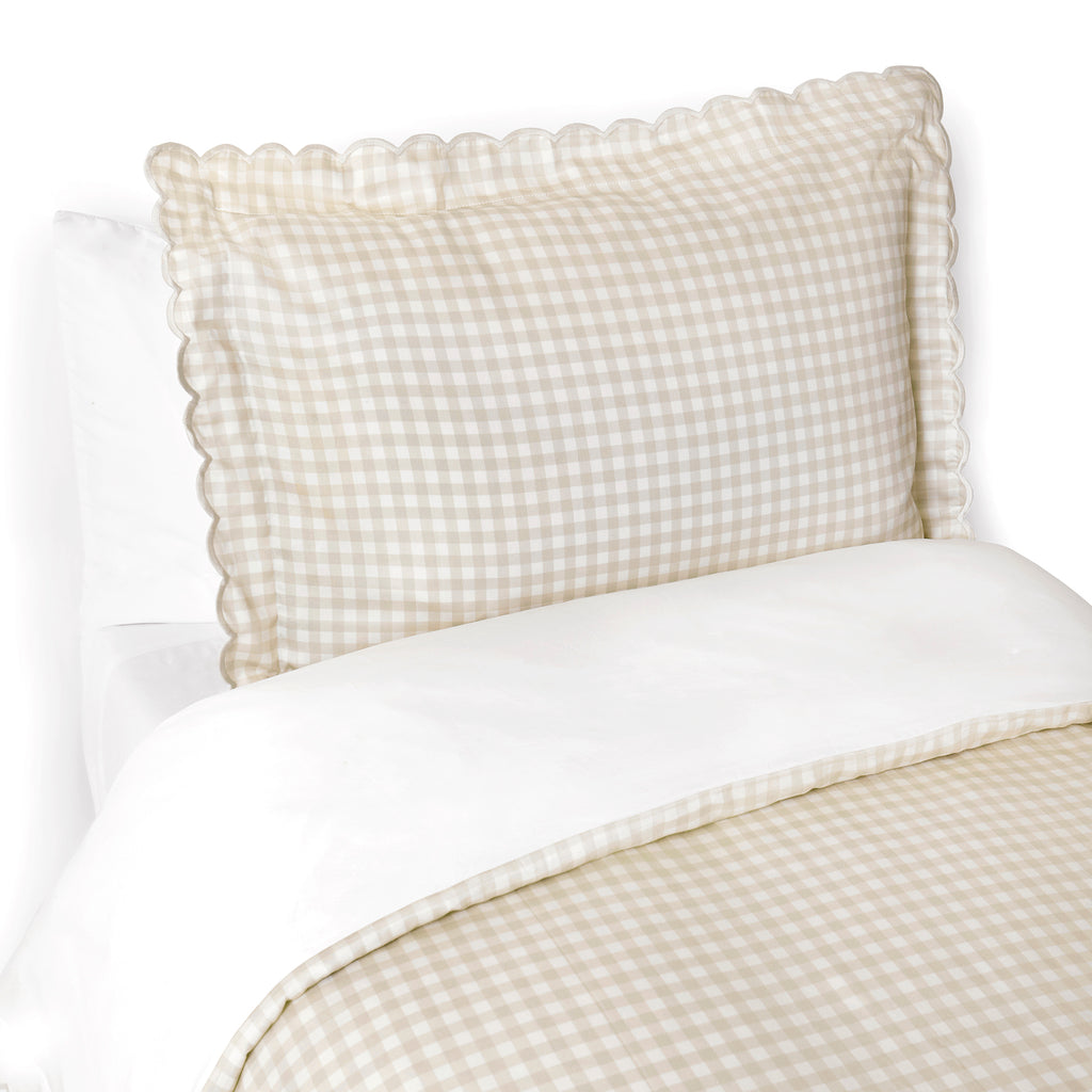 Personalize Me: Picnic Gingham Twin Set in Beige