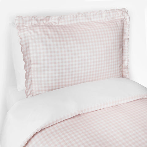 Twin GIngham in Pink with a pillowcase
