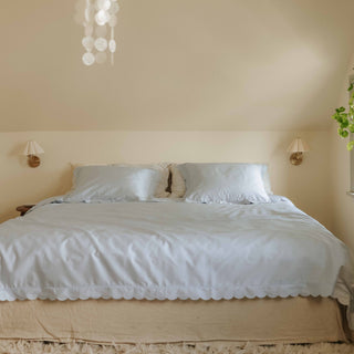 Scalloped Starlight Full/Queen Duvet in Blue