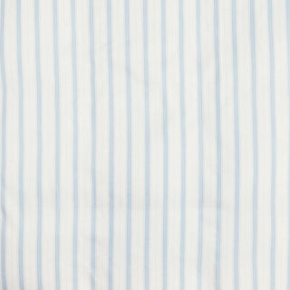 Striped baby duvet with blue and white stripes on a white background