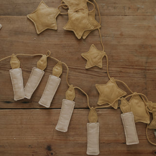 Candle & Star Garland to hang for Holiday decor