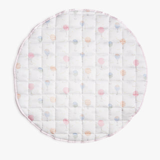 Front of play mat, Touch The Sky print in Pink.