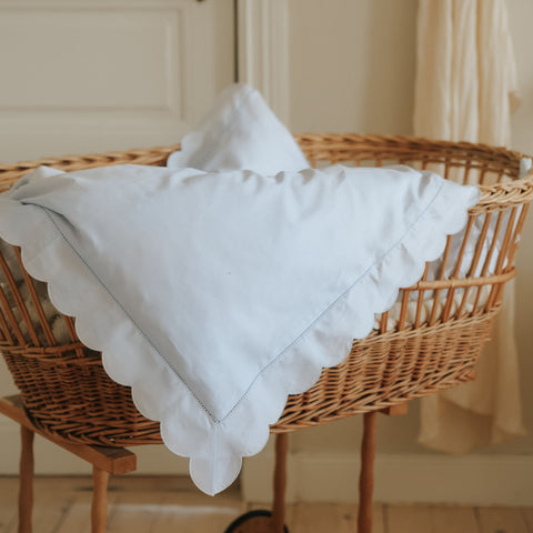 Scalloped Starlight Baby Duvet in Blue
