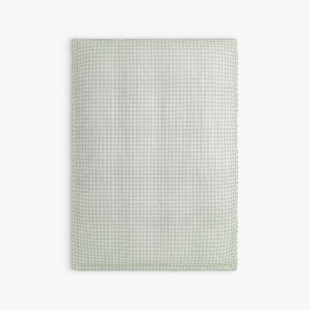 Personalize Me: Picnic Gingham Toddler Duvet in Green 