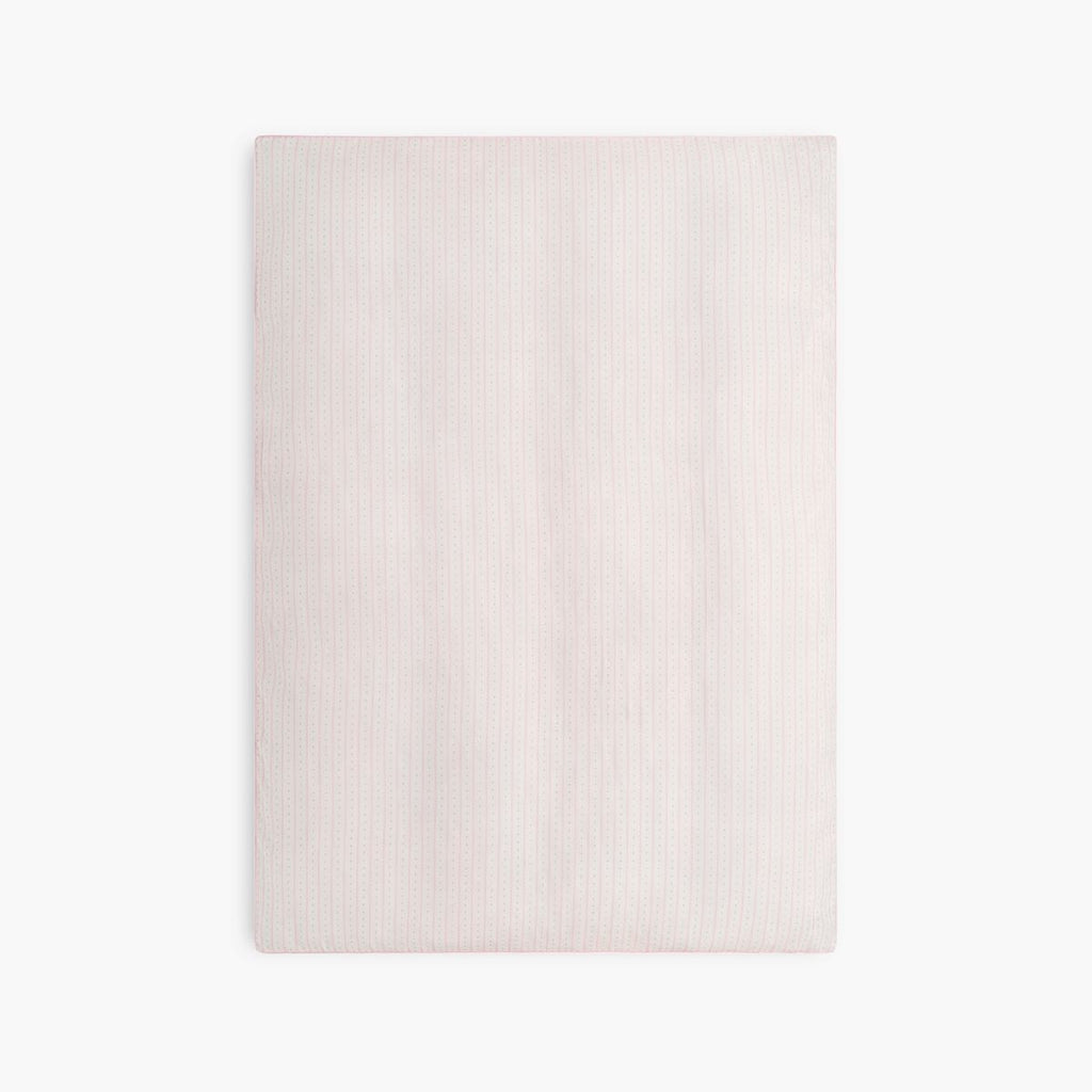 Personalize Me: Petal Scallops Toddler Duvet in Pink laid flat