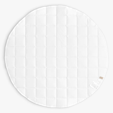 Picnic Gingham Play Mat in Green, Backside Solid White