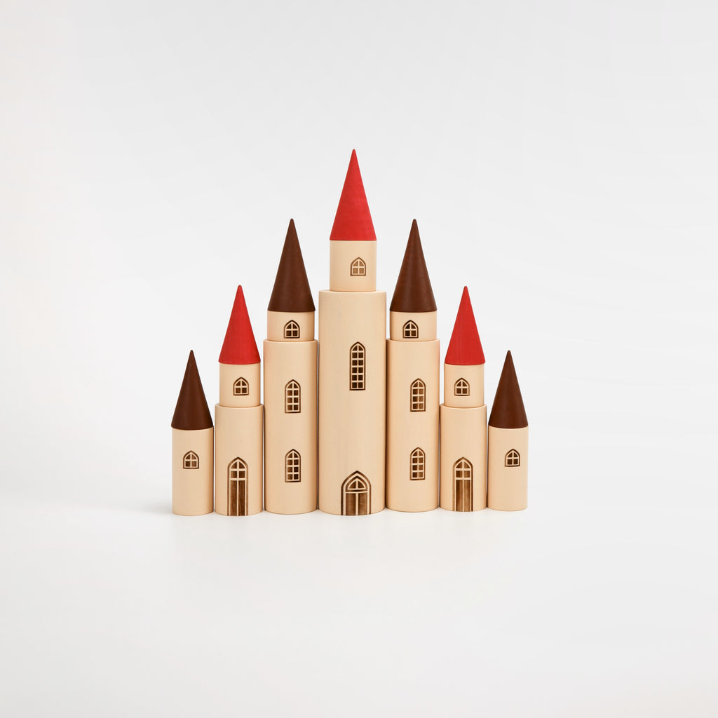 Fairytale Kingdom Tower with wooden cones