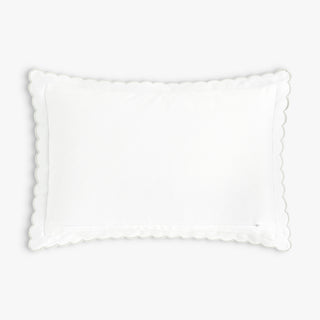 Picnic Gingham Toddler Pillow in Green, Backside in Solid White