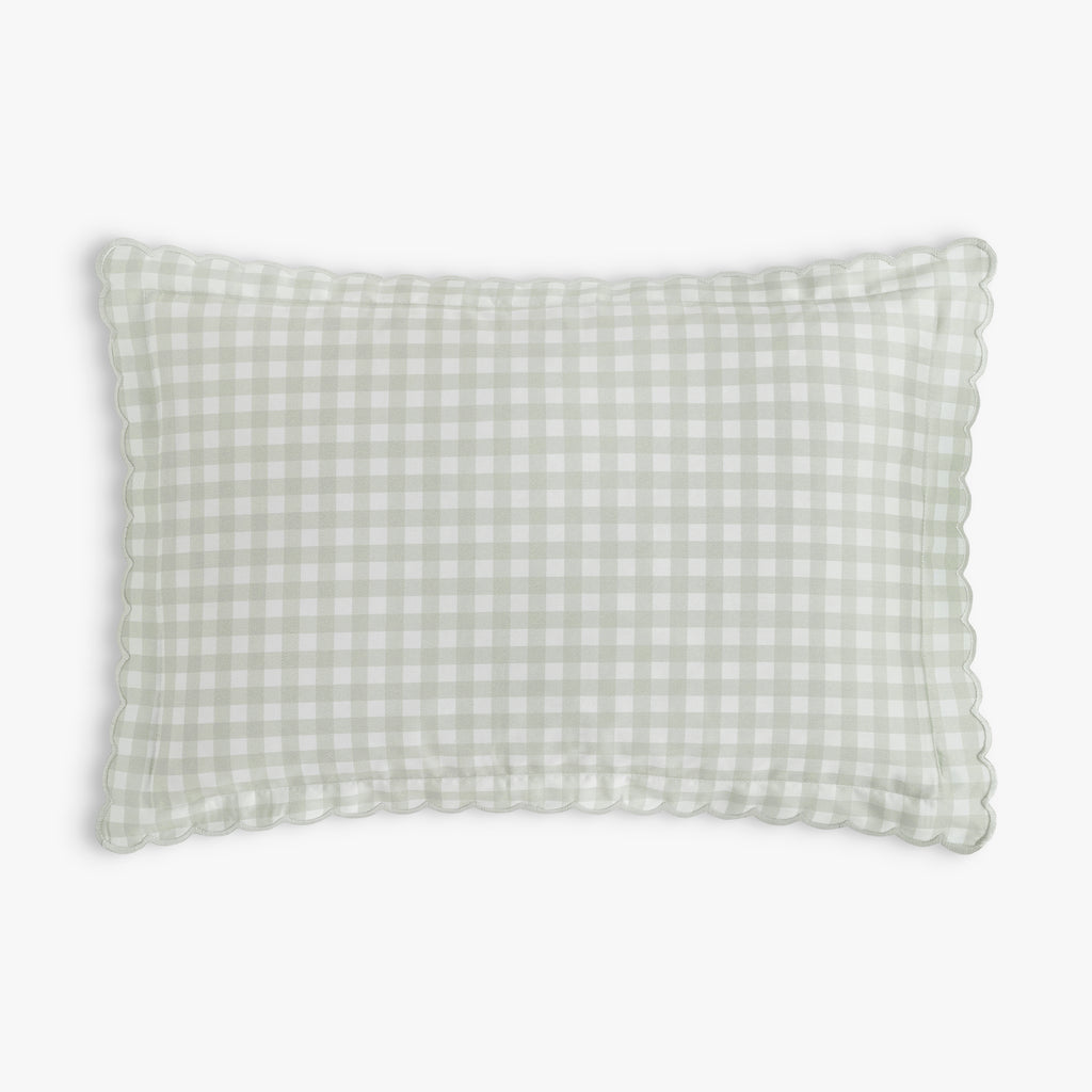 Personalize Me: Picnic Gingham Toddler Pillow in Green