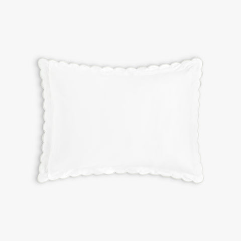 Picnic Gingham Standard Pillowcase Set in Green, Backside in Solid White