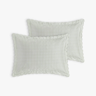 Picnic Gingham Standard Pillowcase Set in Green