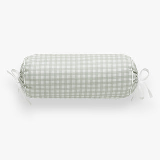 Rectangular checkered pillow on a white background
