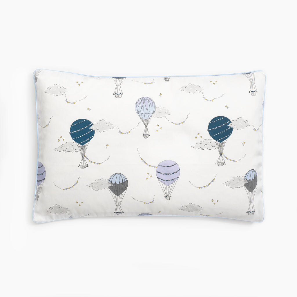 Personalize Me: Toddler pillow in "Touch The Sky" print in the color blue
