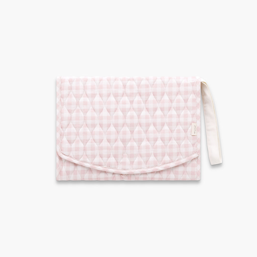 Personalize Me: Portable Changing Pad in Pink Gingham.