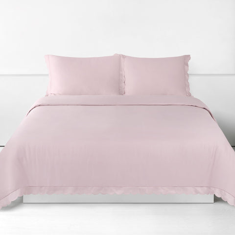 Scalloped Starlight Full/Queen Duvet in Rose