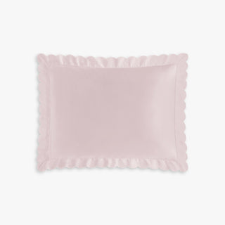 Scalloped Starlight Standard Pillowcase Set in Rose Backside