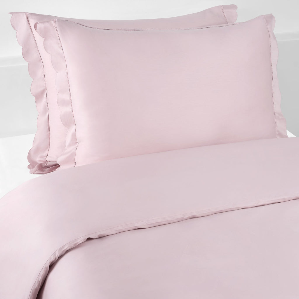 Personalize Me: Scalloped Starlight Twin Duvet Set in Rose