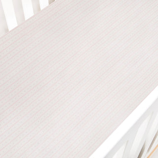 Petal Scallops Crib Sheet in Pink