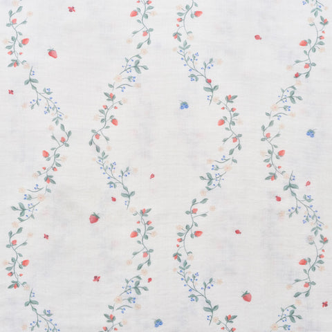 Botanical Berries Swaddle in Ivory up close shot