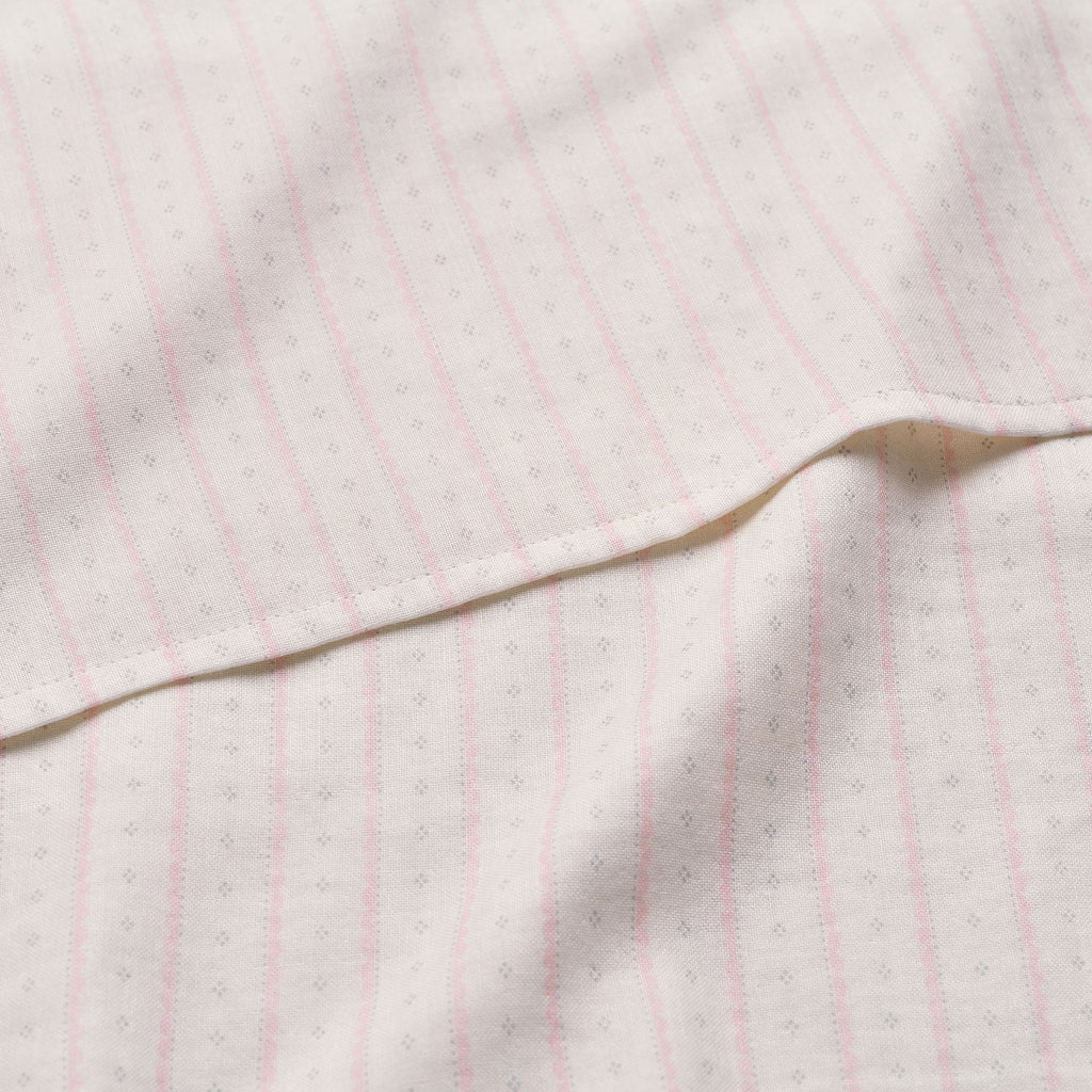 Petal Scallops Swaddle in Pink up close shot