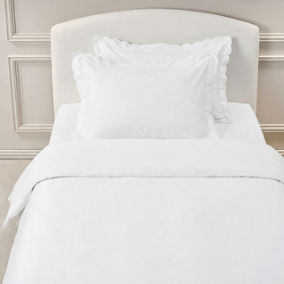Scalloped Starlight Twin Set in White